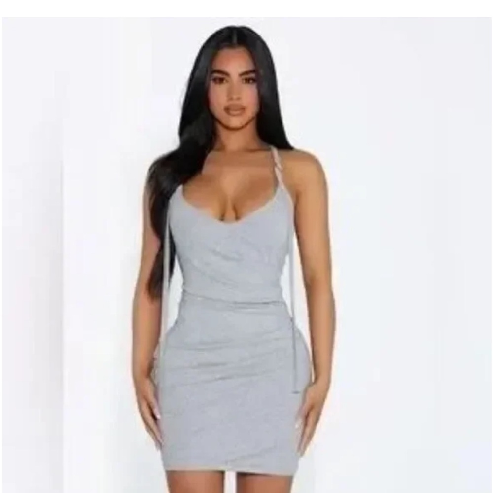Naked Wardrobe Gray Mini Dress